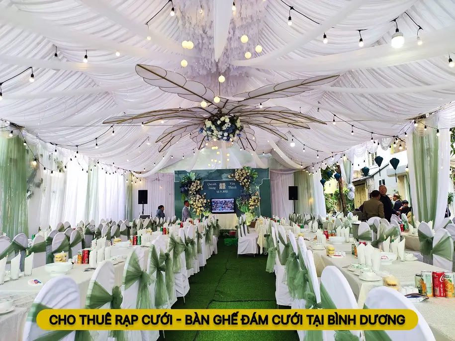 Dịch vụ cho thuê rạp cưới, bàn ghế đám cưới tại Bình Dương