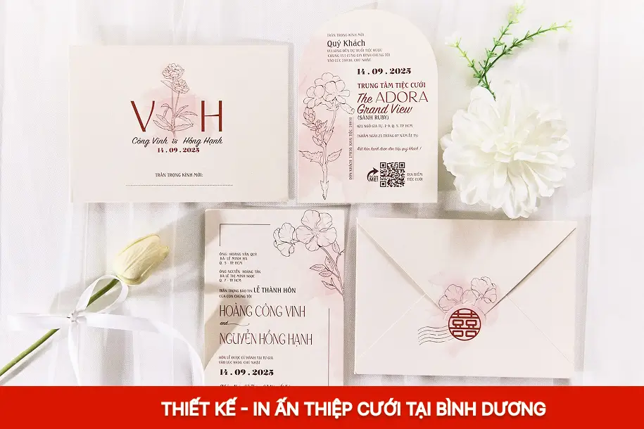 Thiết kế thiệp cưới - In ấn thiệp cưới tại Bình Dương đẹp và ấn tượng.
