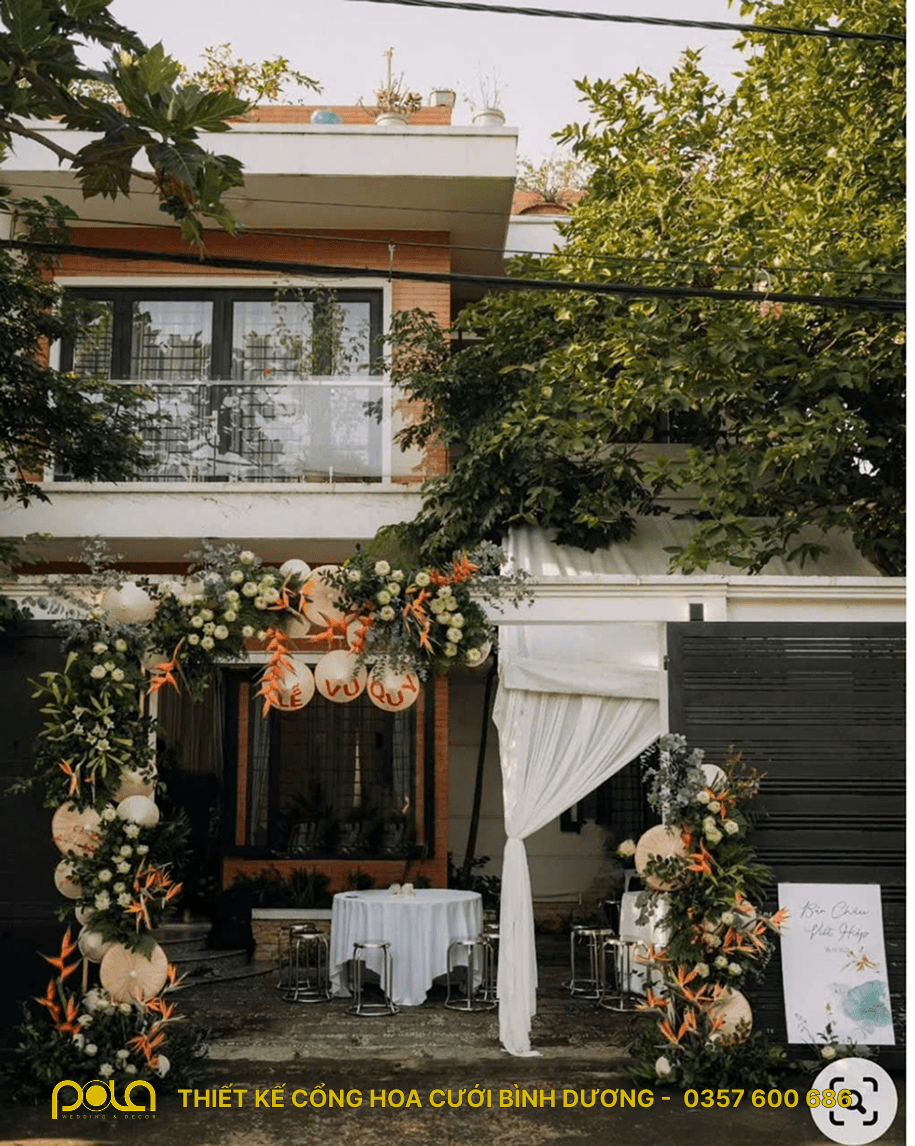 Thiết Kế & Thi Cổng Cổng Hoa cưới Bình Dương - Mẫu Pola Wedding