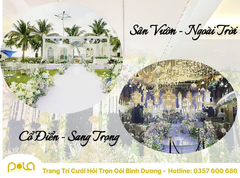 Phong cách trang trí nhà hàng tiệc cưới Bình Dương Đẹp
