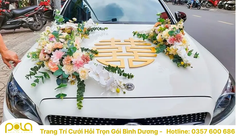 Trang trí xe hoa đám cưới tại Bình Dương mẫu thiết kế đẹp