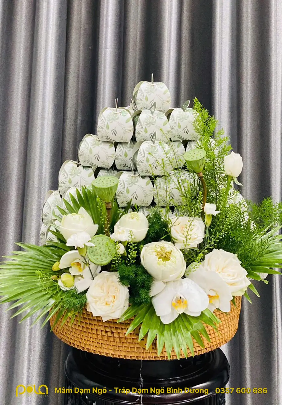 Mâm dạm ngõ, tráp dạm ngõ Bình Dương Pola Wedding làm cho khách hàng mẫu xếp cao