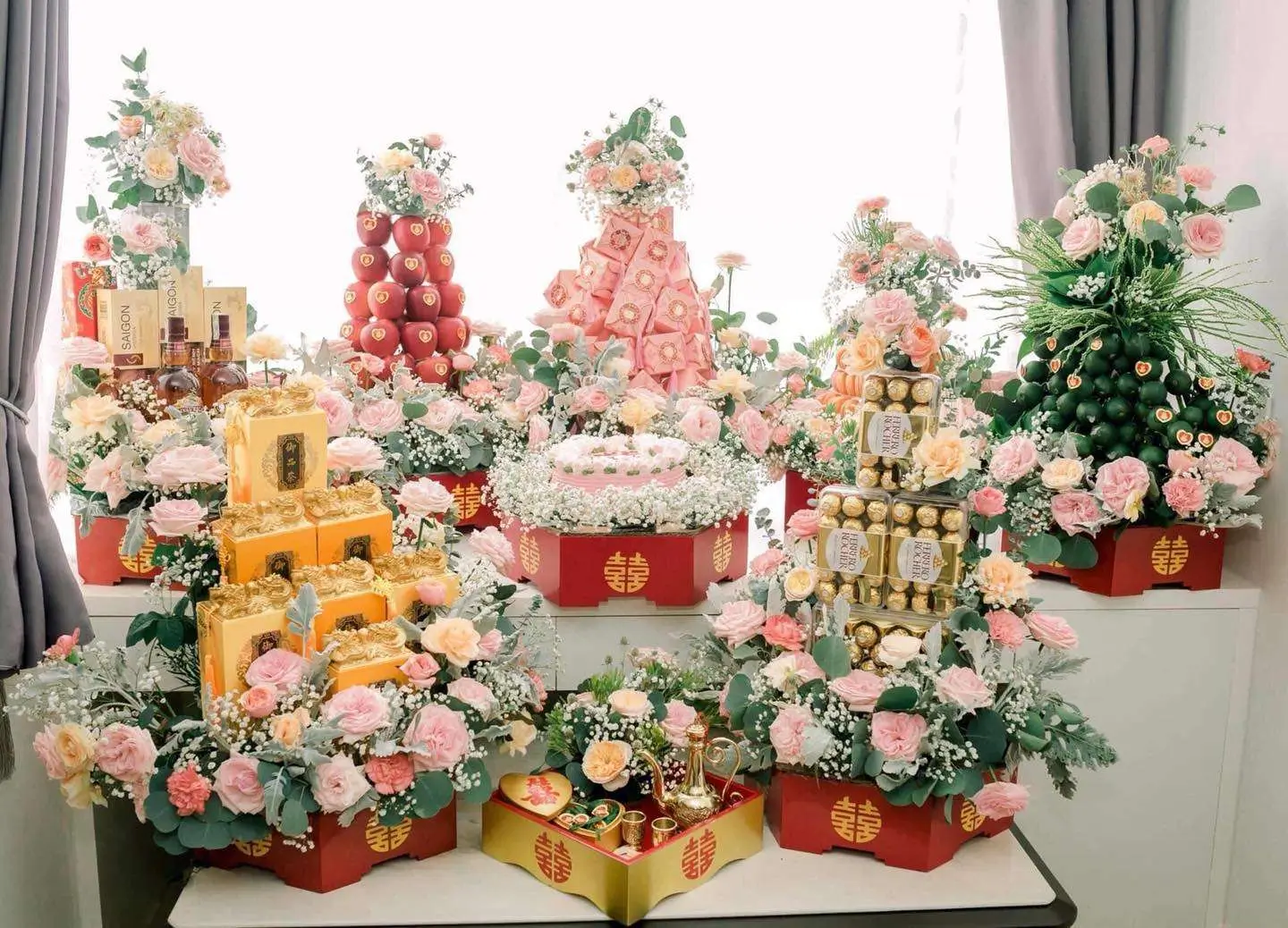 Mẫu 3 Mâm quả cưới hỏi đẹp Bình Dương