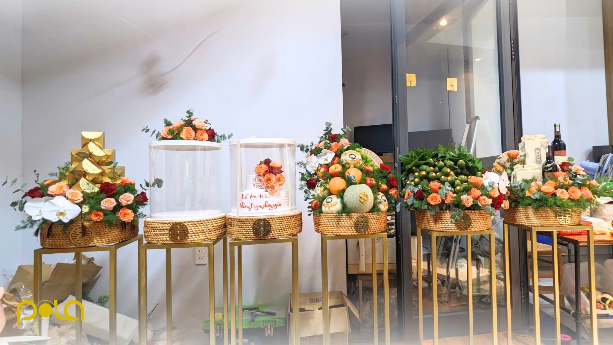 Mâm Quả Đám Hỏi Đẹp Lung Linh Cho Dâu Rể Tại Thuận An - Bình Dương Của Polawedding