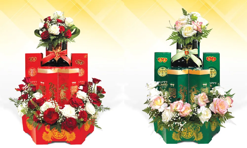 Cách xếp mâm quả cưới theo phong tục miền nam mâm trà rượu