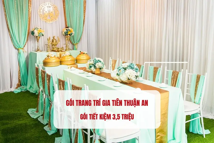 Gói trang trí gia tiên thuận an gói tiết kiệm 3,5 triệu